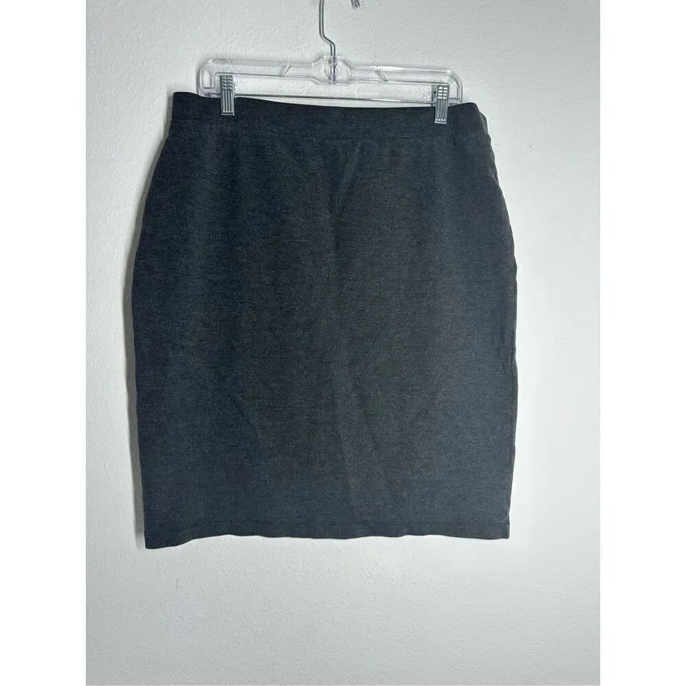 Liz Claiborne Women’s Pencil Skirt Gray Size XL Elastic Waist